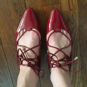 Calvin Klein Evalyn lace up ballet flats